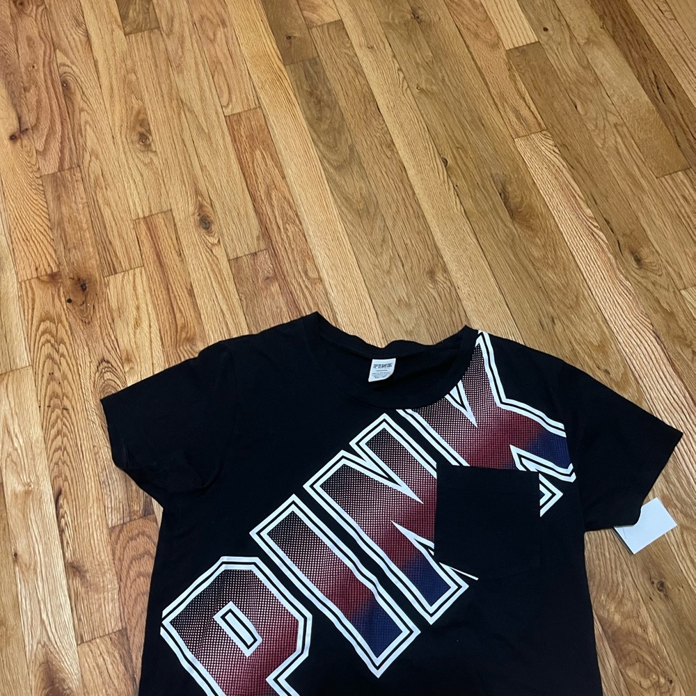 PINK Victoria's Secret Black Short Sleeve Tee